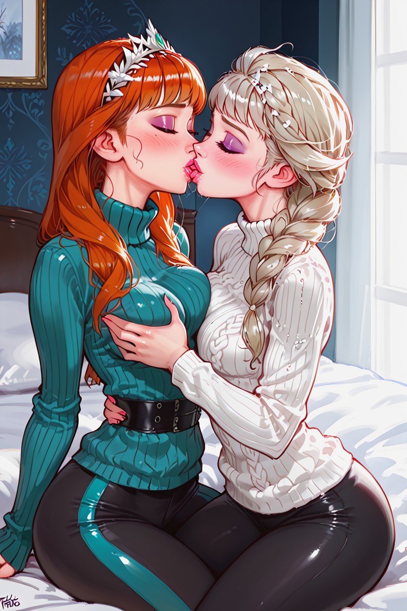 Manga Style, Lot Of Saliva, Loving Kiss Hentai IA