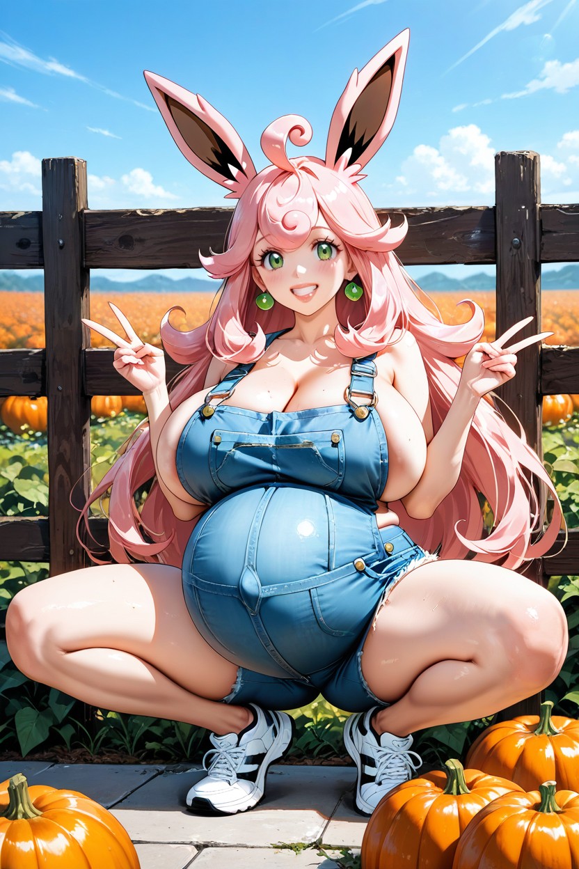 Light Blue Day Sky, Looks At The Viewer, Medium Hips Hentai IA