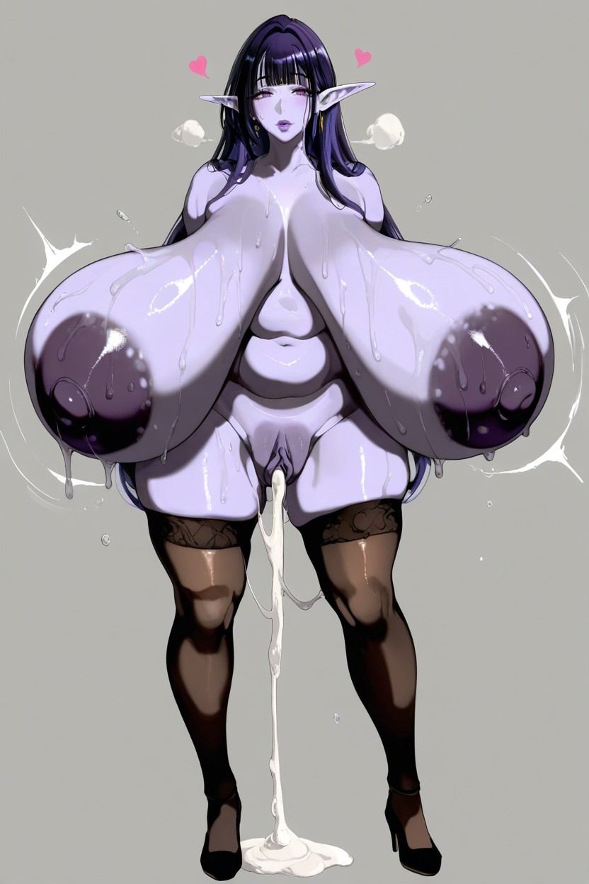 Straight Bangs Hair, Sloppy Body, Dark Atmosphere Hentai IA