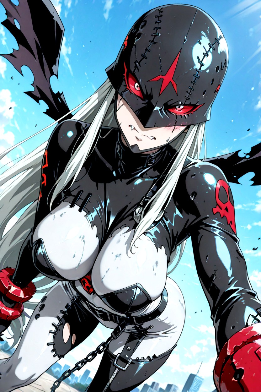 Grey Hair, Thinarms, Torn Wings Hentai AI Porn