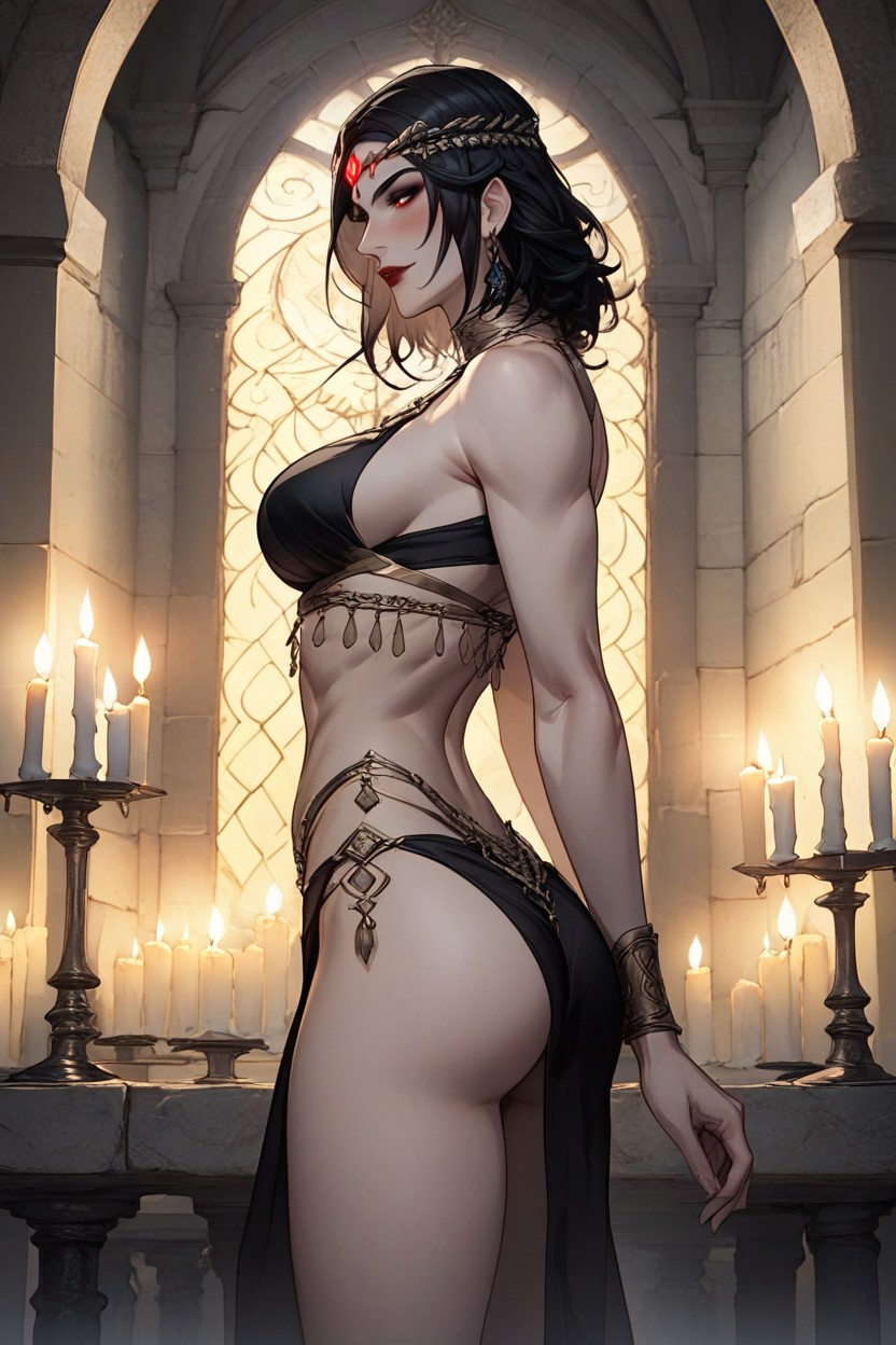 Black Hair, Long Legs, Candles Hentai IA
