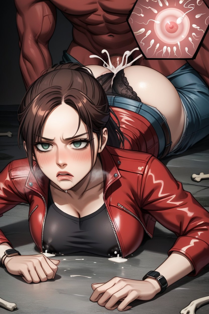 Sorprendida, Zombie Monster Sex, Clear Water Dripping From Woman's Eyes Hentai IA