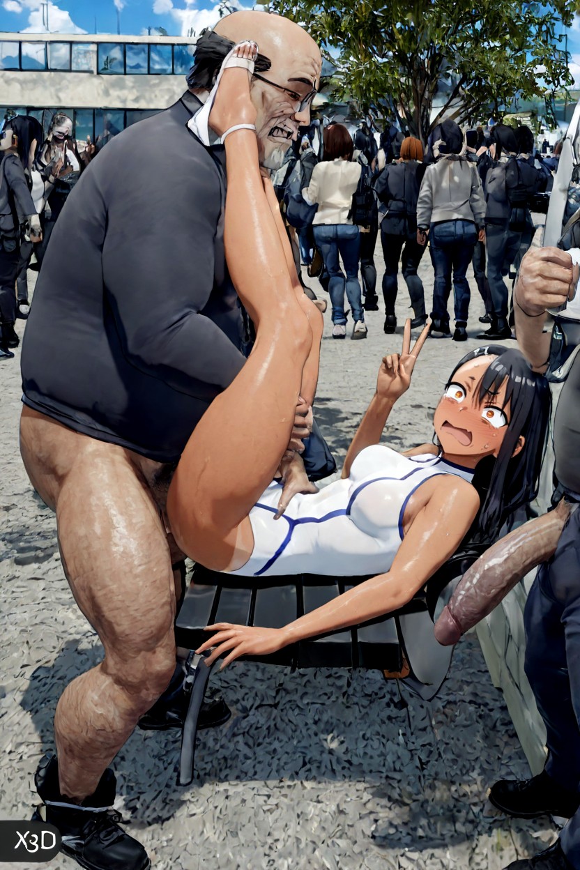 Toned Body Flush Against His Side, Shocked, Stubby Bare Legs Hentai AI Porn