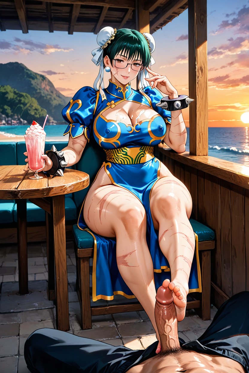 Breasts, Thick Thighs, Glasses Hentai IA