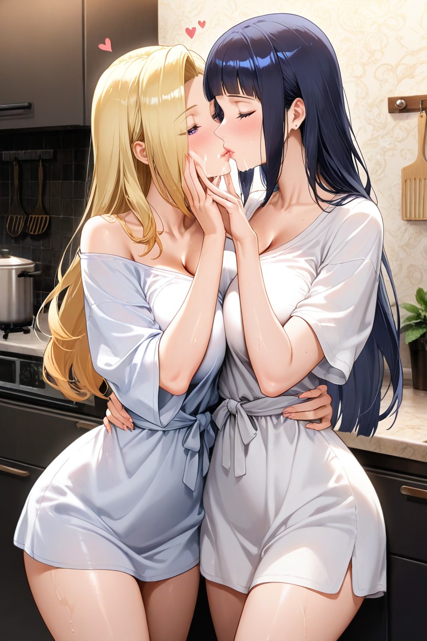 Soulful Kiss, |long, Oversized Linen Shirts Hentai IA