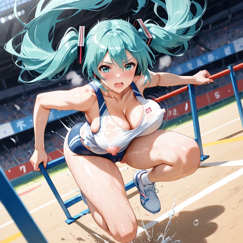 Labia Slip, Large Cameltoe, Uniforme De Gimnasia Hentai IA