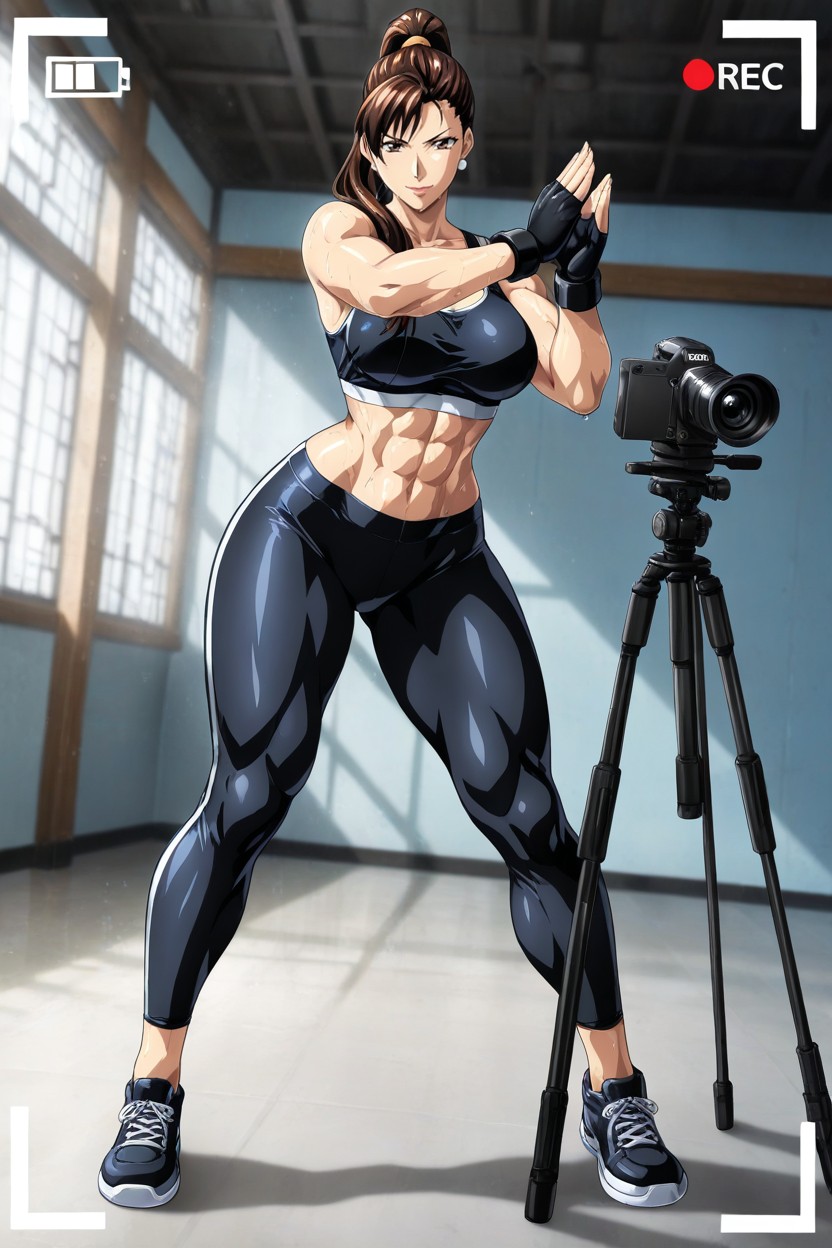 Mature, Video Camera In Tripod Filming, Vista Frontal Hentai IA