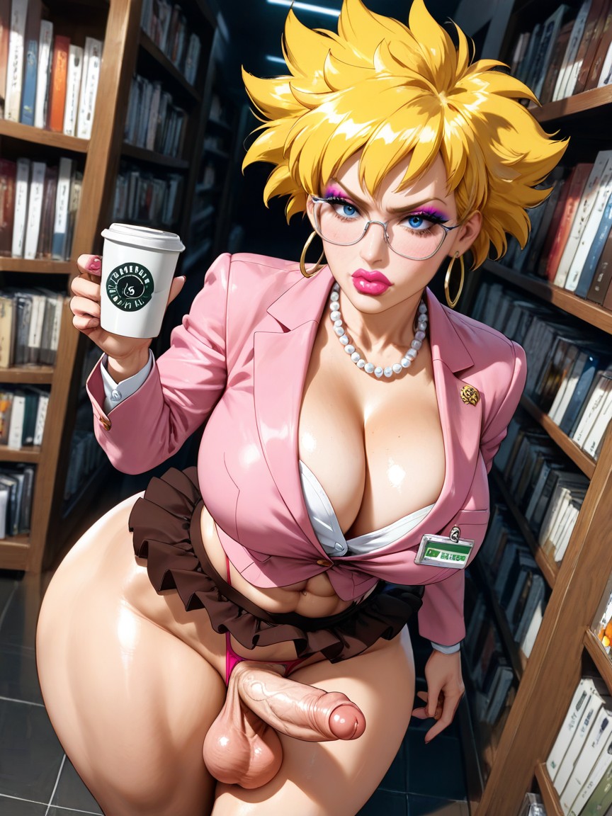 Pequeño, Transgenres, Glasses Hentai IA