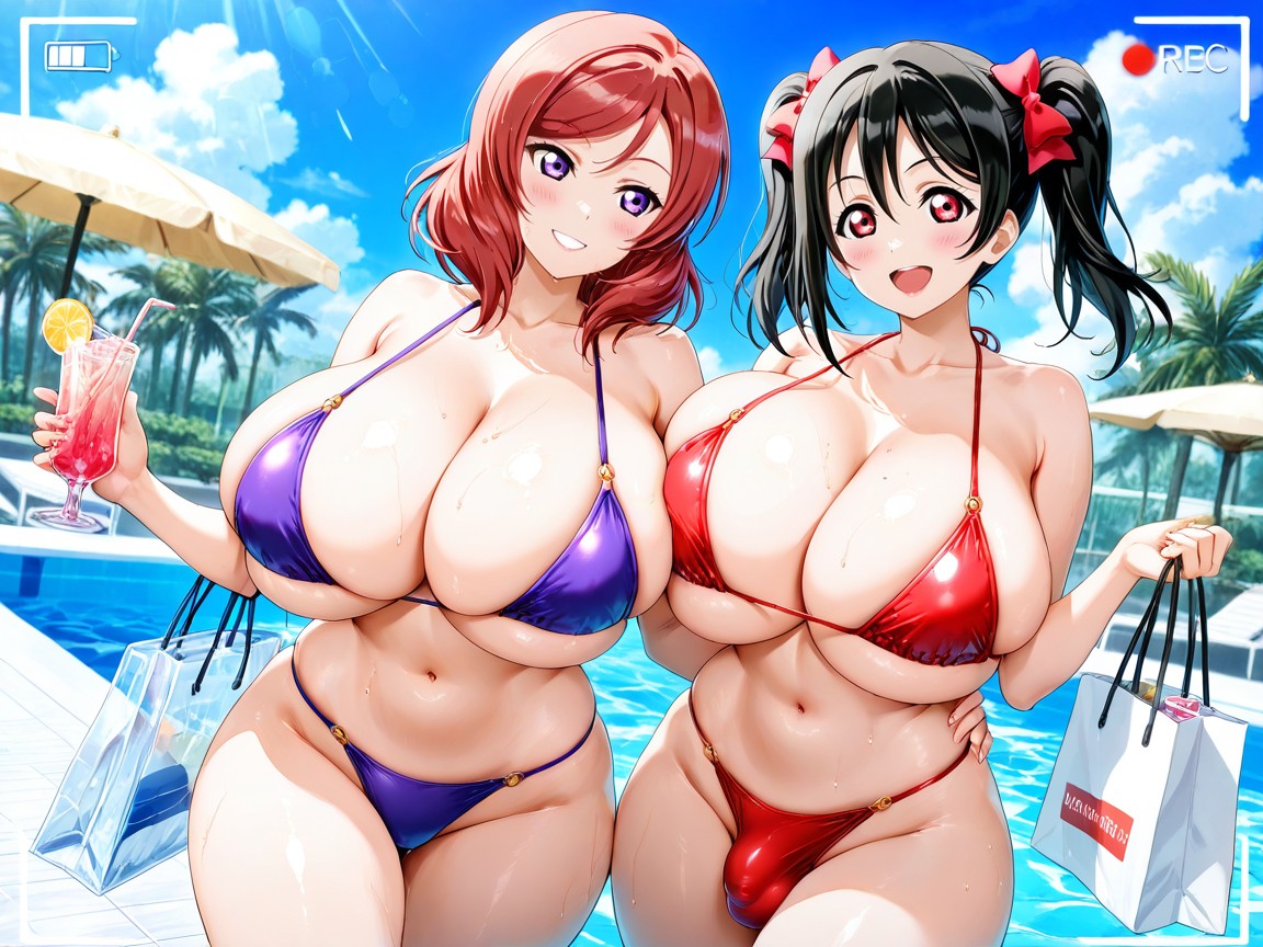 Lively Summer Atmosphere, Expansión De Senos, Desnuda Hentai IA