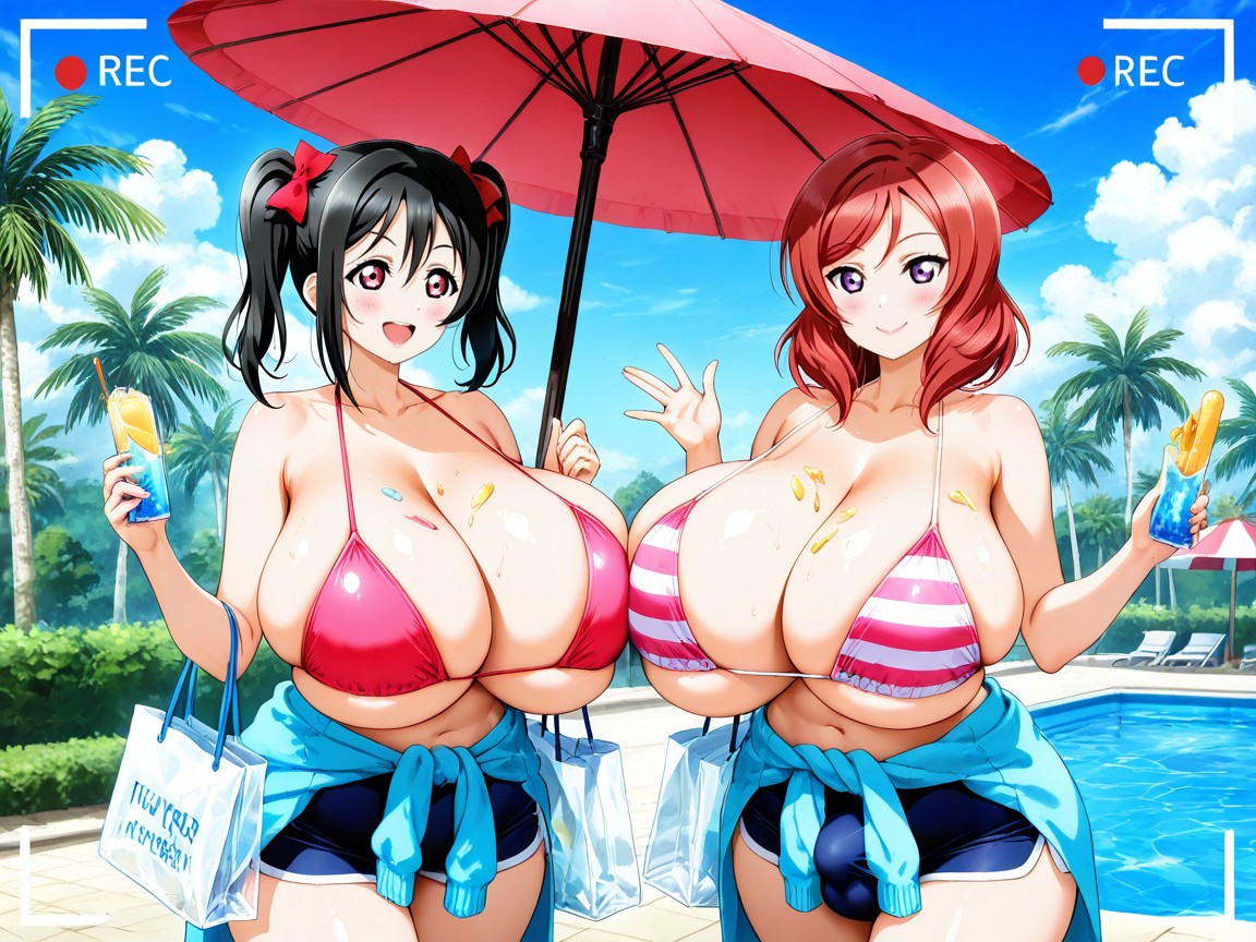 With Her Mouth Slightly Open In A Cheerful Conversational Expression One Arm Is Bent At The Elbow, Two Females Are Visibledeep_skin, "yazawa Nico" And "nishikino Maki" From Love Live! Duo Hentai AI Porn