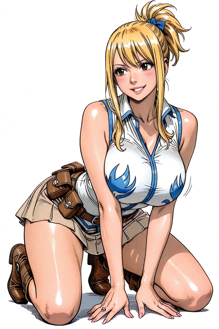 Massive Breast, Cosplay, Lucy Heartfilia From Fairy Tail Hentai AI Porn