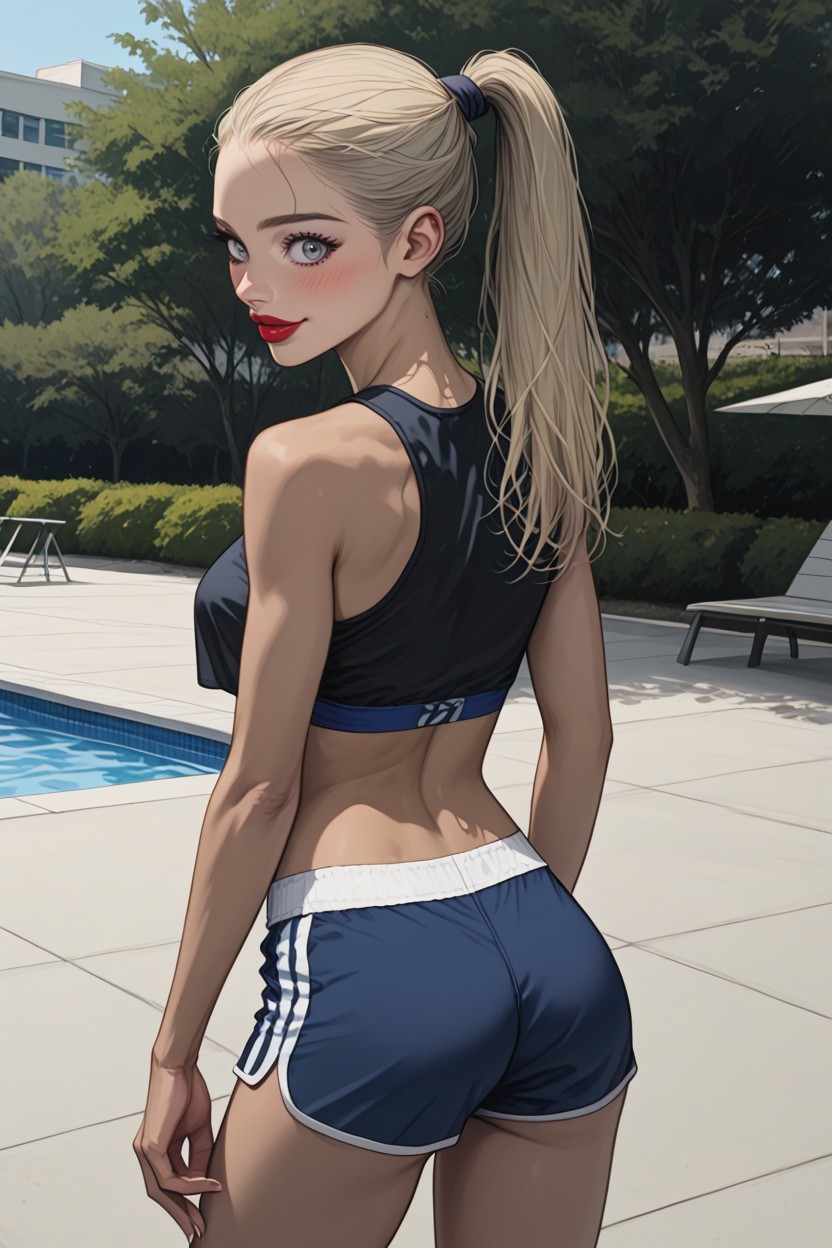 High Knee Socks, Eyelashes, Skinnyleg Hentai IA