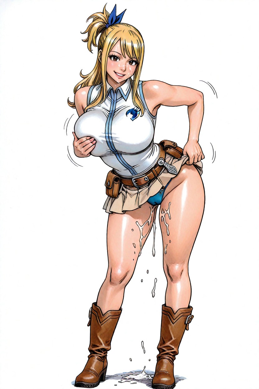 Naked Legs, Covering Breast With One Hand, Cosplay Hentai IA
