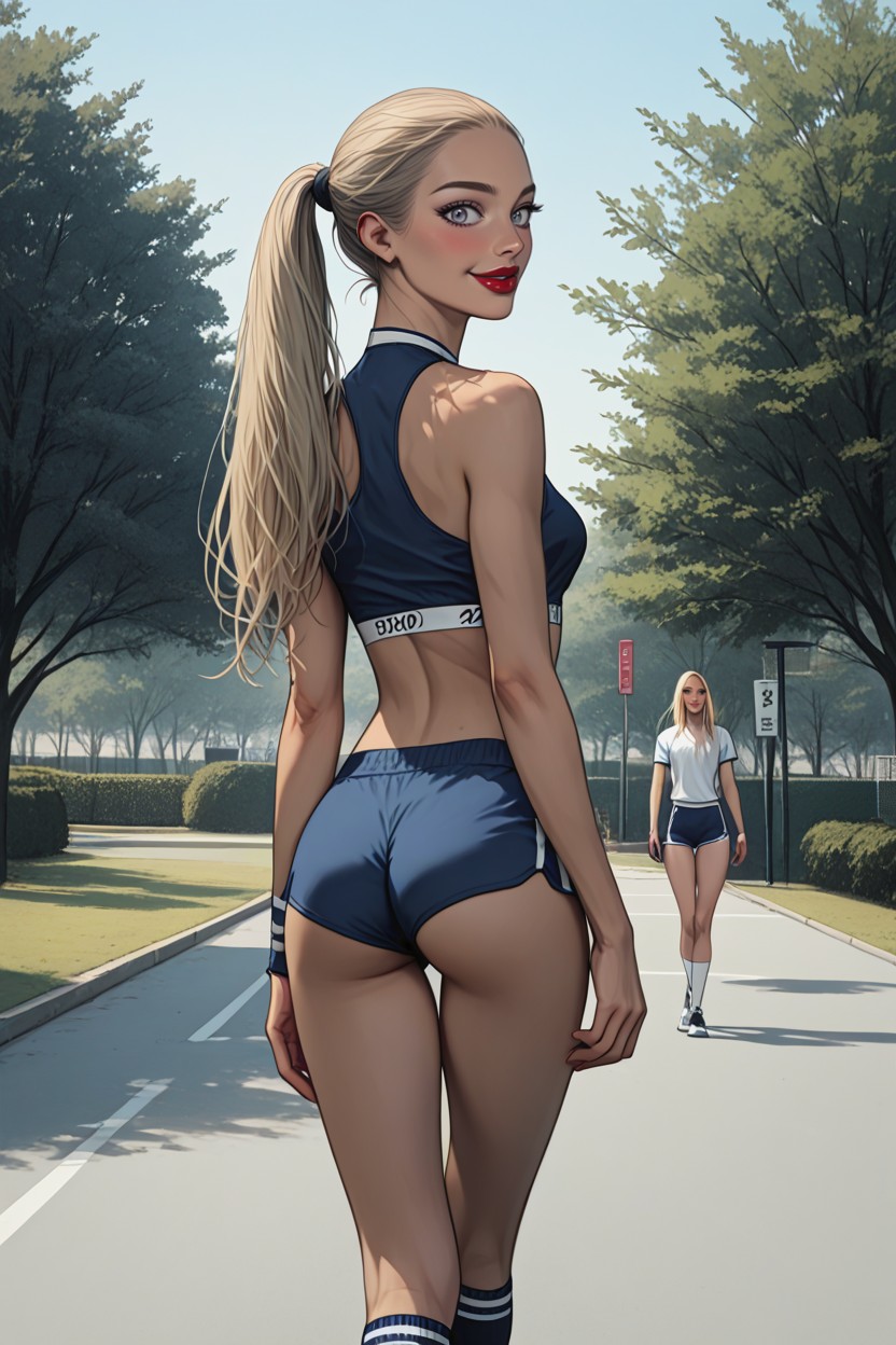 Photorealistic, Walking, Rear View Hentai IA
