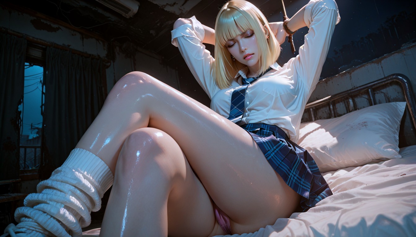 Flequillo, Mostrando Bragas, Modest Height Hentai IA