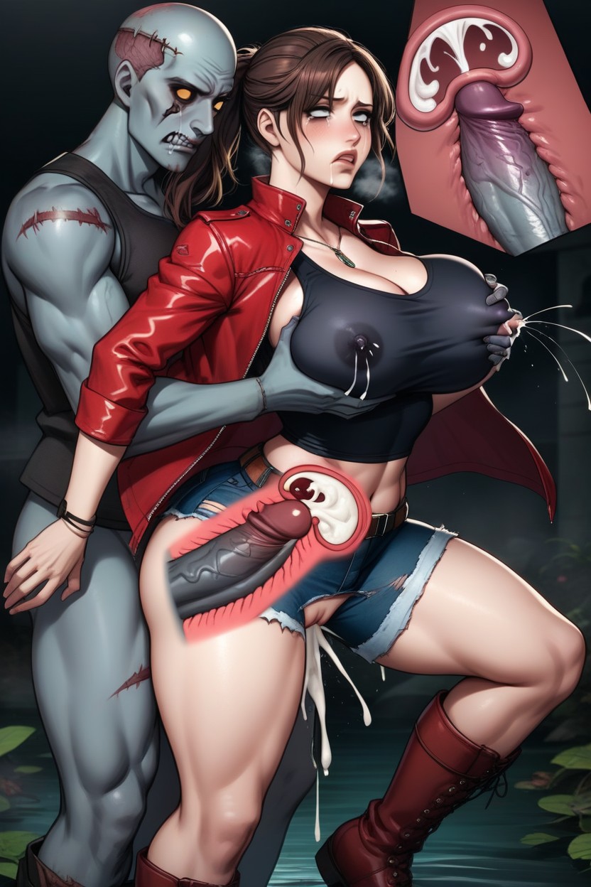 Fully Clothed, Side View, Massive Penis Hentai AI Porn
