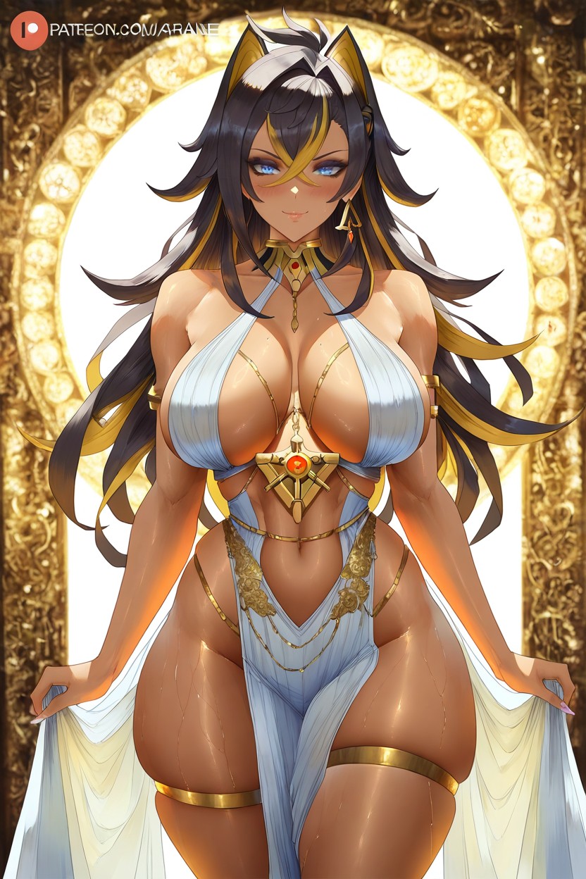 25+, Thick Thighs, Deep Tan Skin Hentai AI Porn
