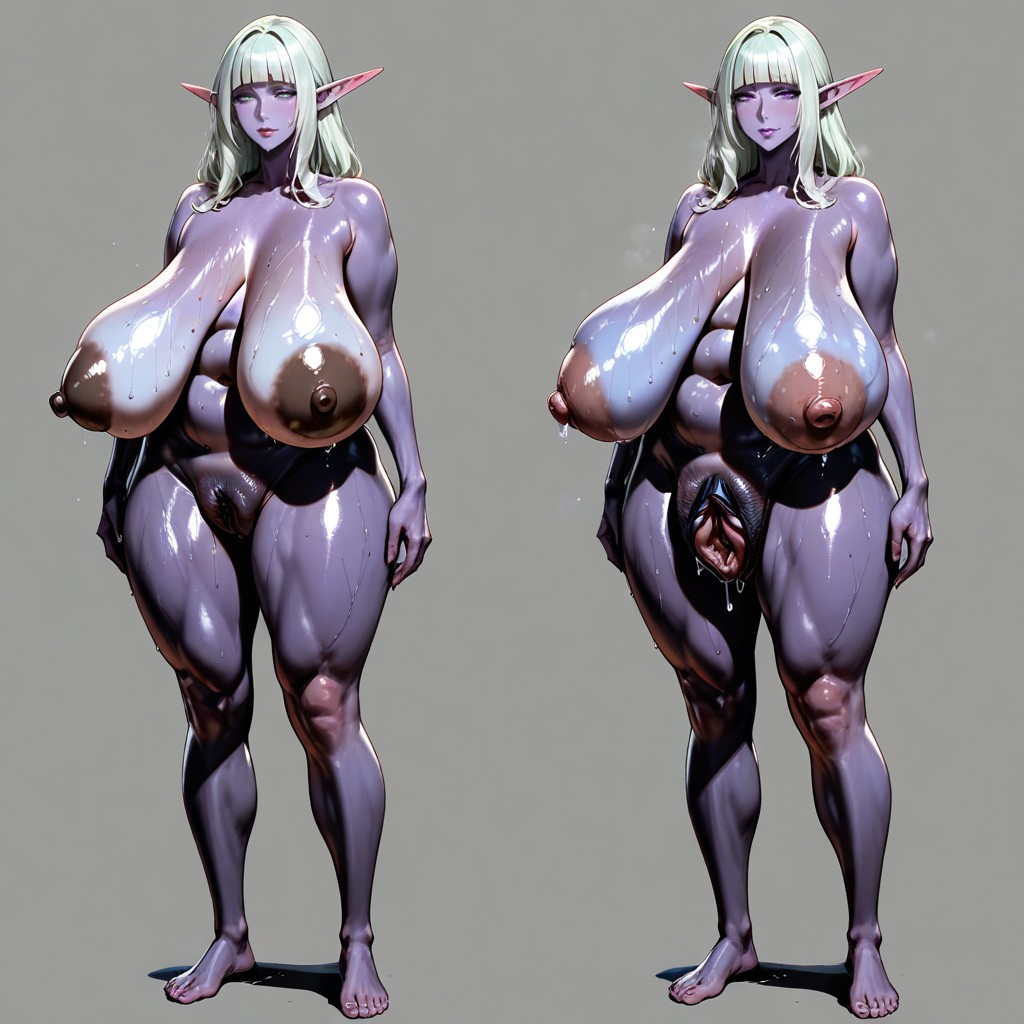 Massive Sagging Breasts, Gigantic Pussy, Giant Saggy Breasts Hentai AI Porn