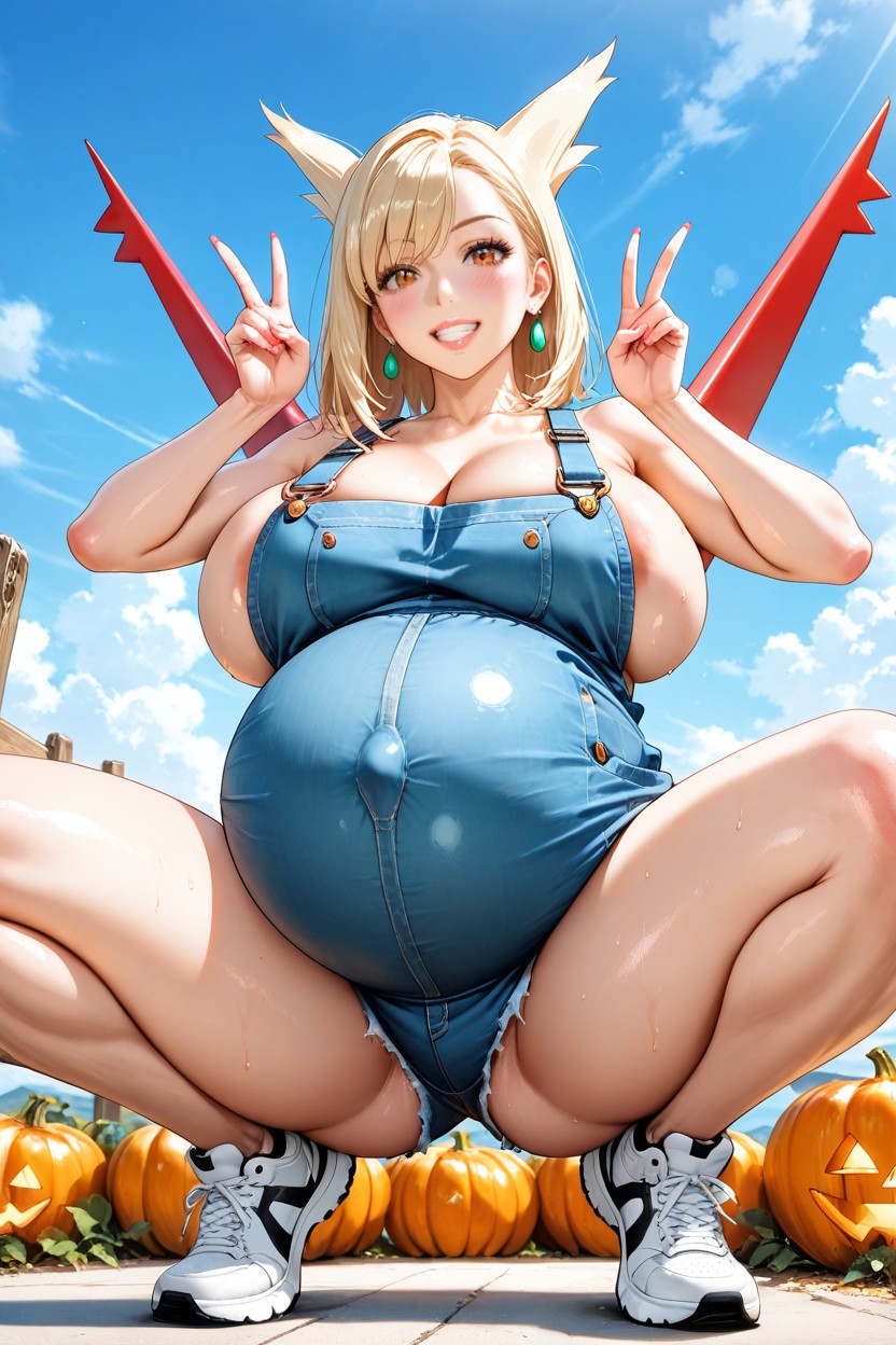 Breasts Pushup, Medium Ass, Bare Legs Hentai AI Porn