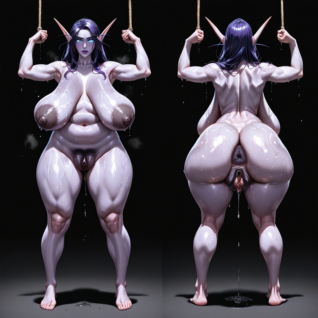 Big Puffy Labia, Excessive Saggy Tits, Purple Skin Hentai AI Porn