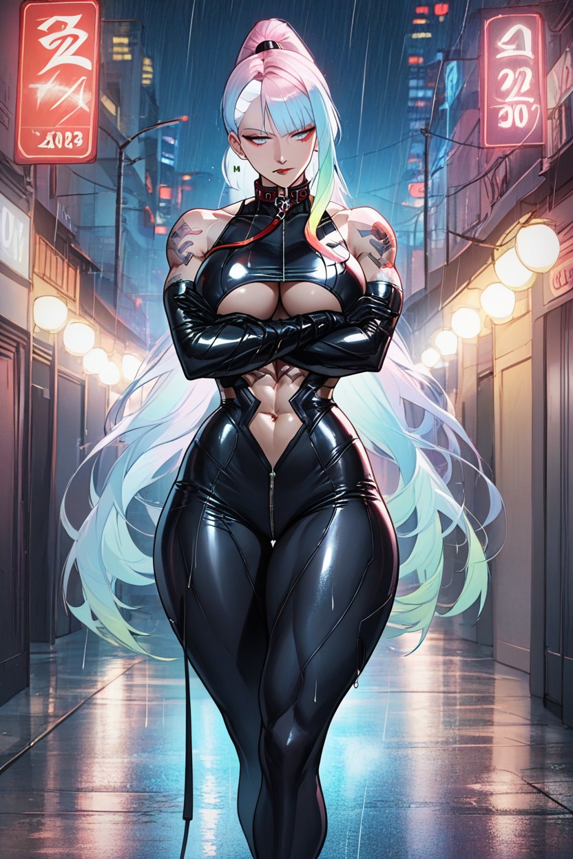 Full Body, Thick Thighs, Shiny Skin Hentai AI Porn