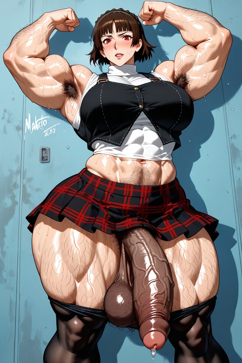 Excessive Sweat, Hairy Abs, Excessive Pissing Hentai AI Porn