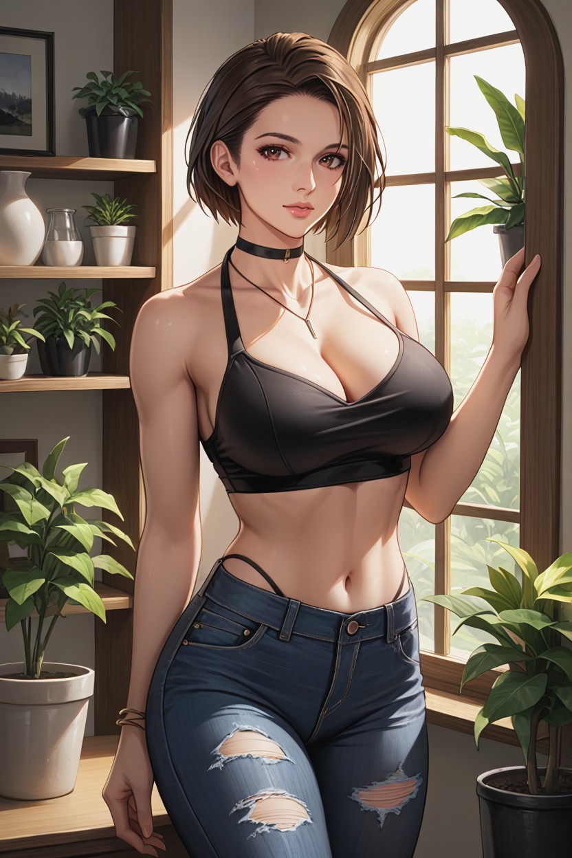Voluptuous, Girl, Bracelets Semi-realistic Anime Style Hentai AI Porn