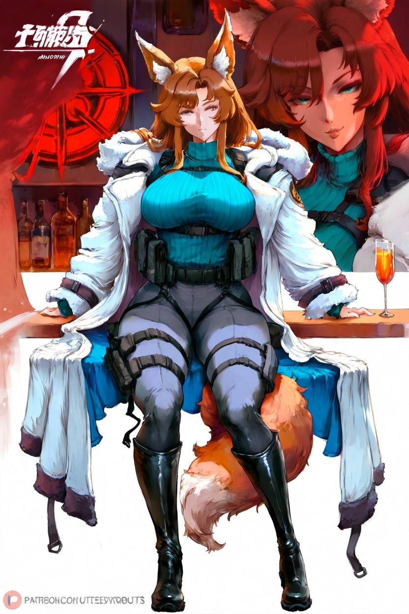 Waist Shot, Detailed Clothing Design, Cheerful Expression Hentai AI Porn