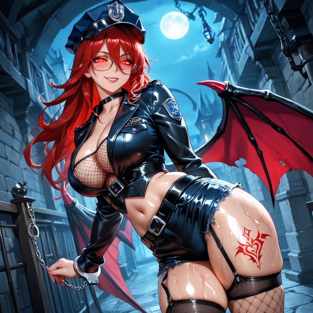 Perfect Waistlines, Big Glasses, Warden Uniform Hentai AI Porn