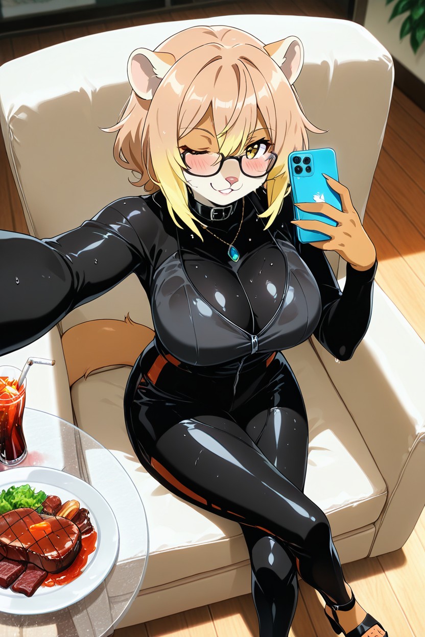 Food, Blowjob, Orange Sport Wear Hentai AI Porn