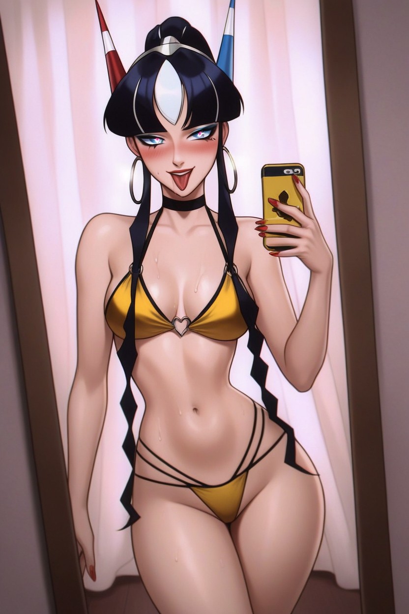 Slutty Flirtatious Pose, Slutty Makeup, Standing In Sexy Pose Hentai AI Porn