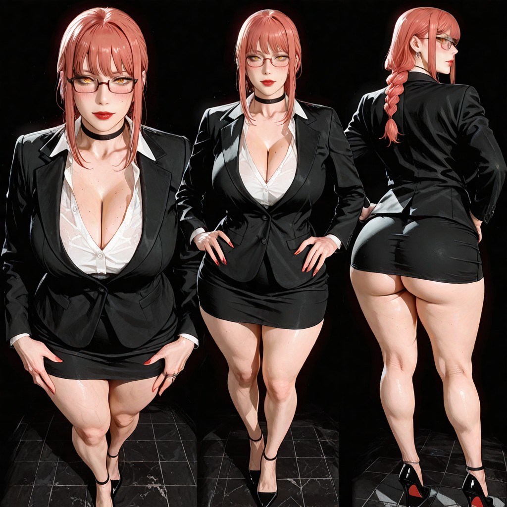 Puffy Areolas, Black Miniskirt, Standing Hentai AI Porn