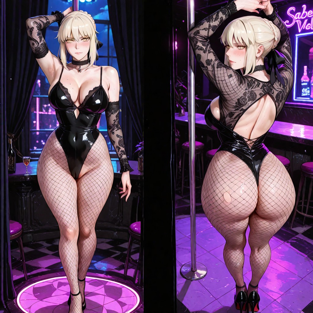 Extremely Beautiful Woman, No Light, Saber Alter Hentai IA