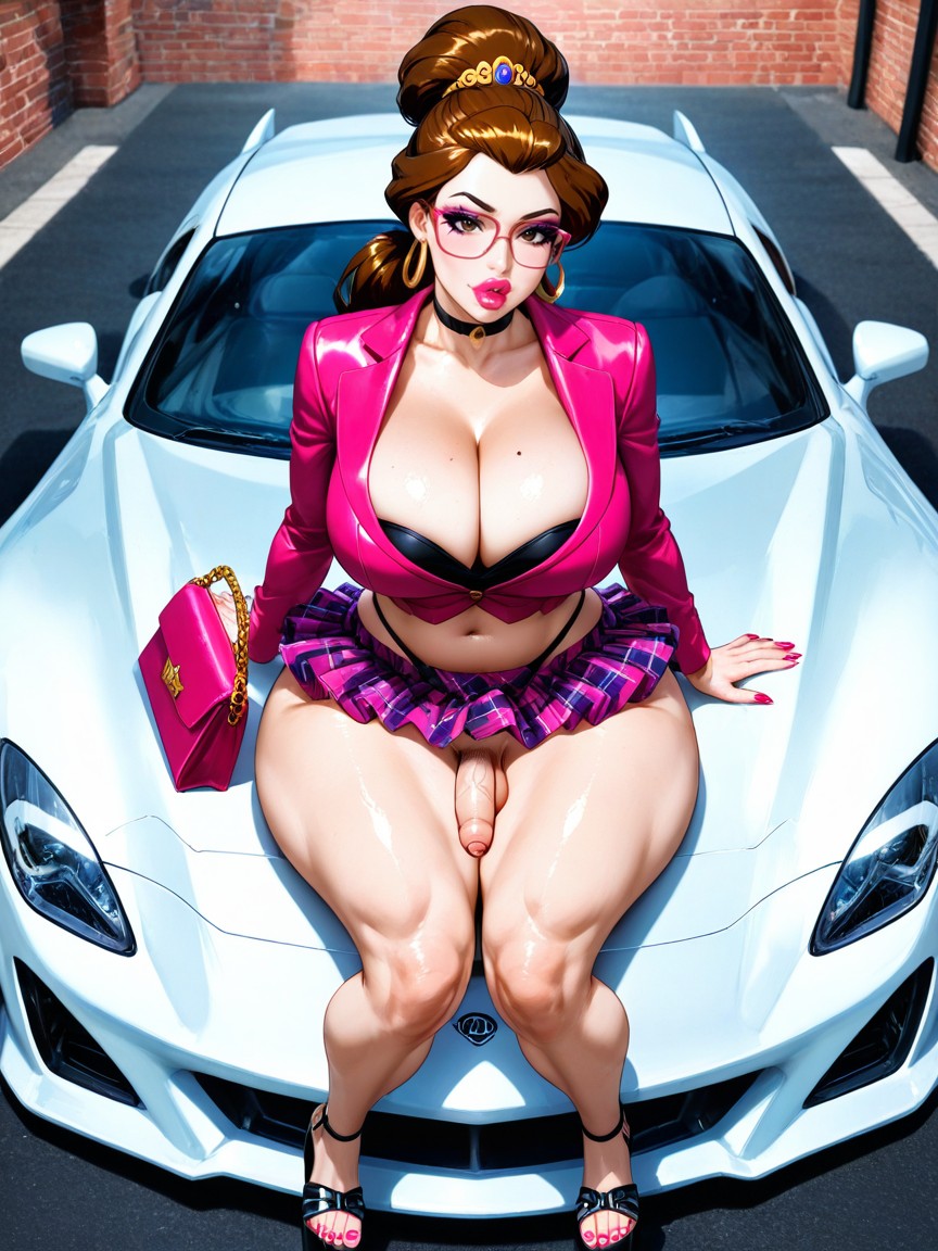 Top Down, Glasses, Tutu Hentai AI Porn