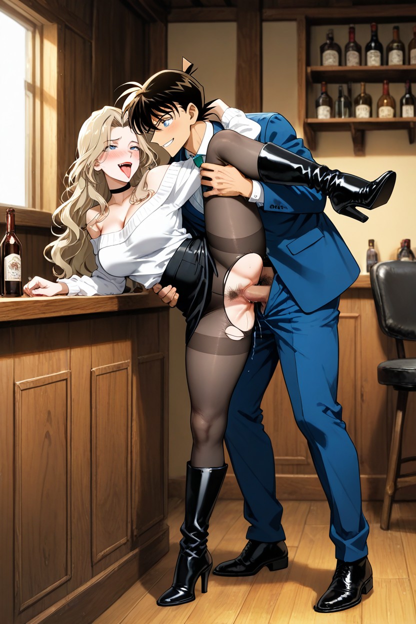 Medium Ass, Seductive Mature Beauty, Beautiful Flushed Face Hentai AI Porn