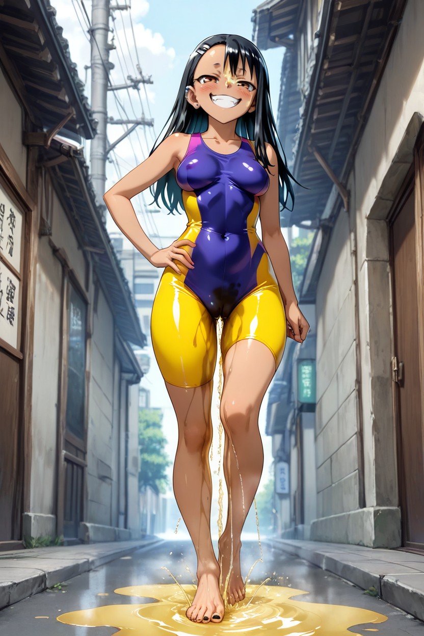 So Much Pee Is Running Down Her Legs, Five Toes Per Foot, Perfect Feet Hentai IA