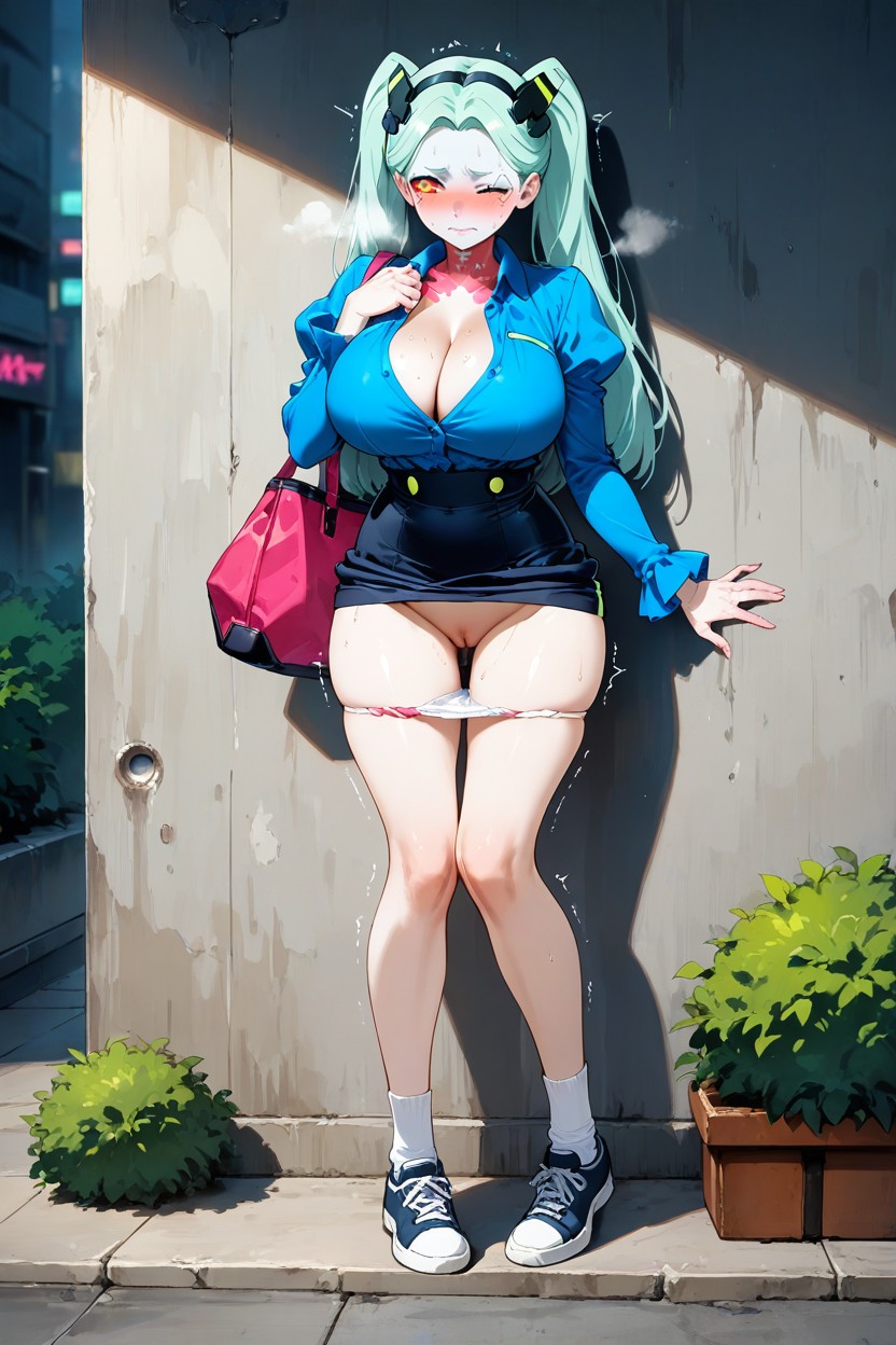 Massive Breast, Closed Mouth, Outdoors Hentai AI Porn