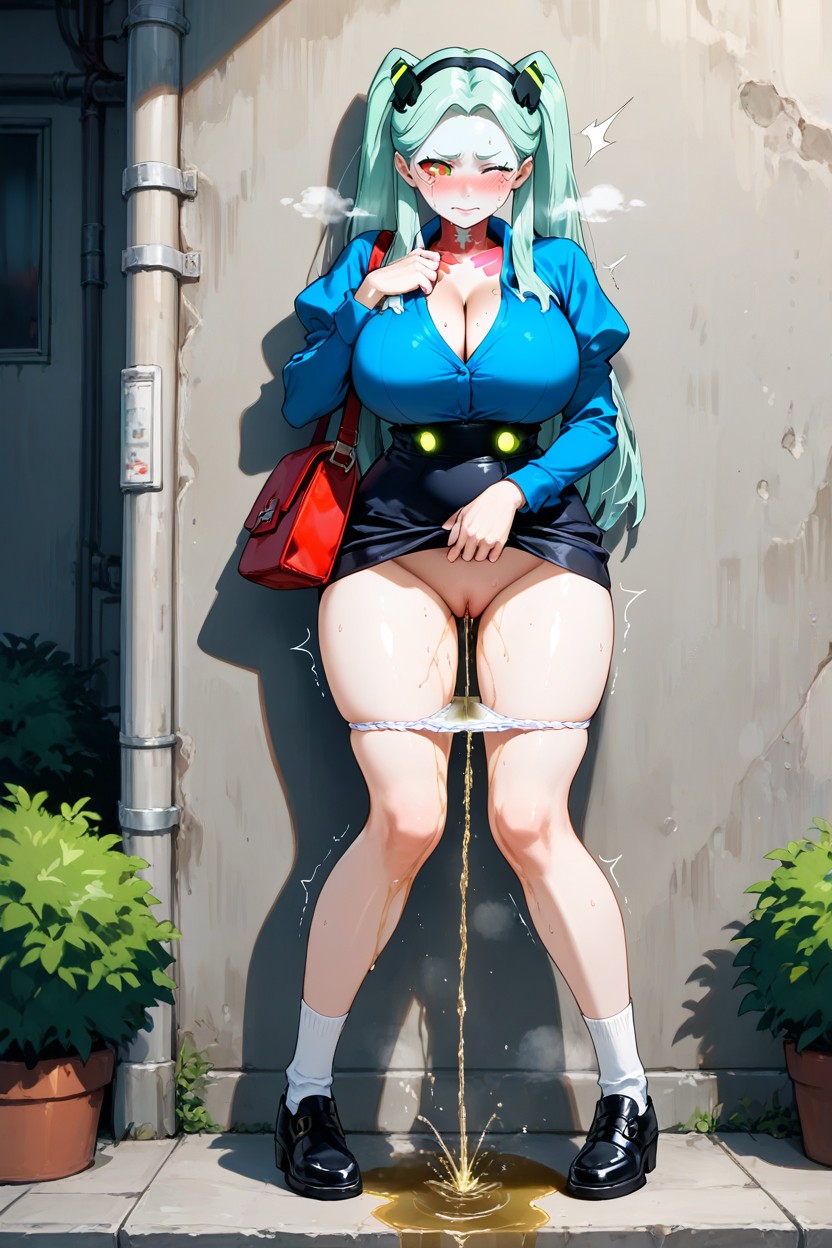Sidelocks, Panty Pull, Small Ass Hentai AI Porn