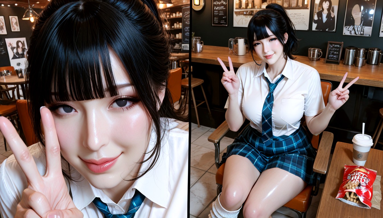 Black Hair, Straight, Slight In Stature Hentai AI Porn