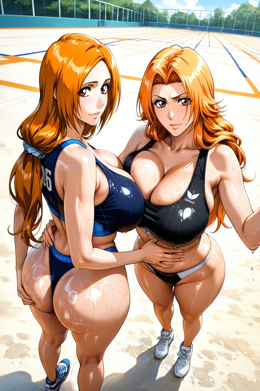 Rangiku Matsumoto Has Bigger Breasts Than Orihime Inoue, Exposed Breast, Huge Breasts Rangiku Matsumoto Hentai AI Porn