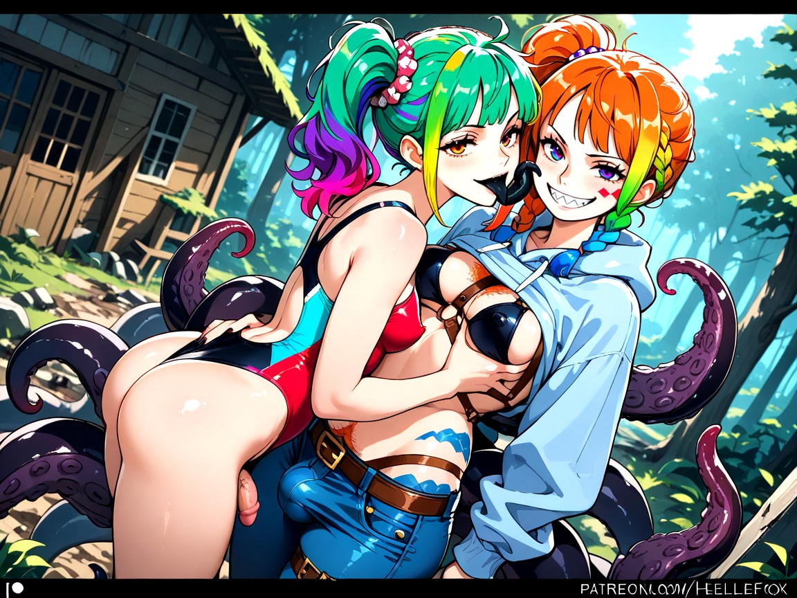Long Harness, Belts, Ruins Hentai AI Porn