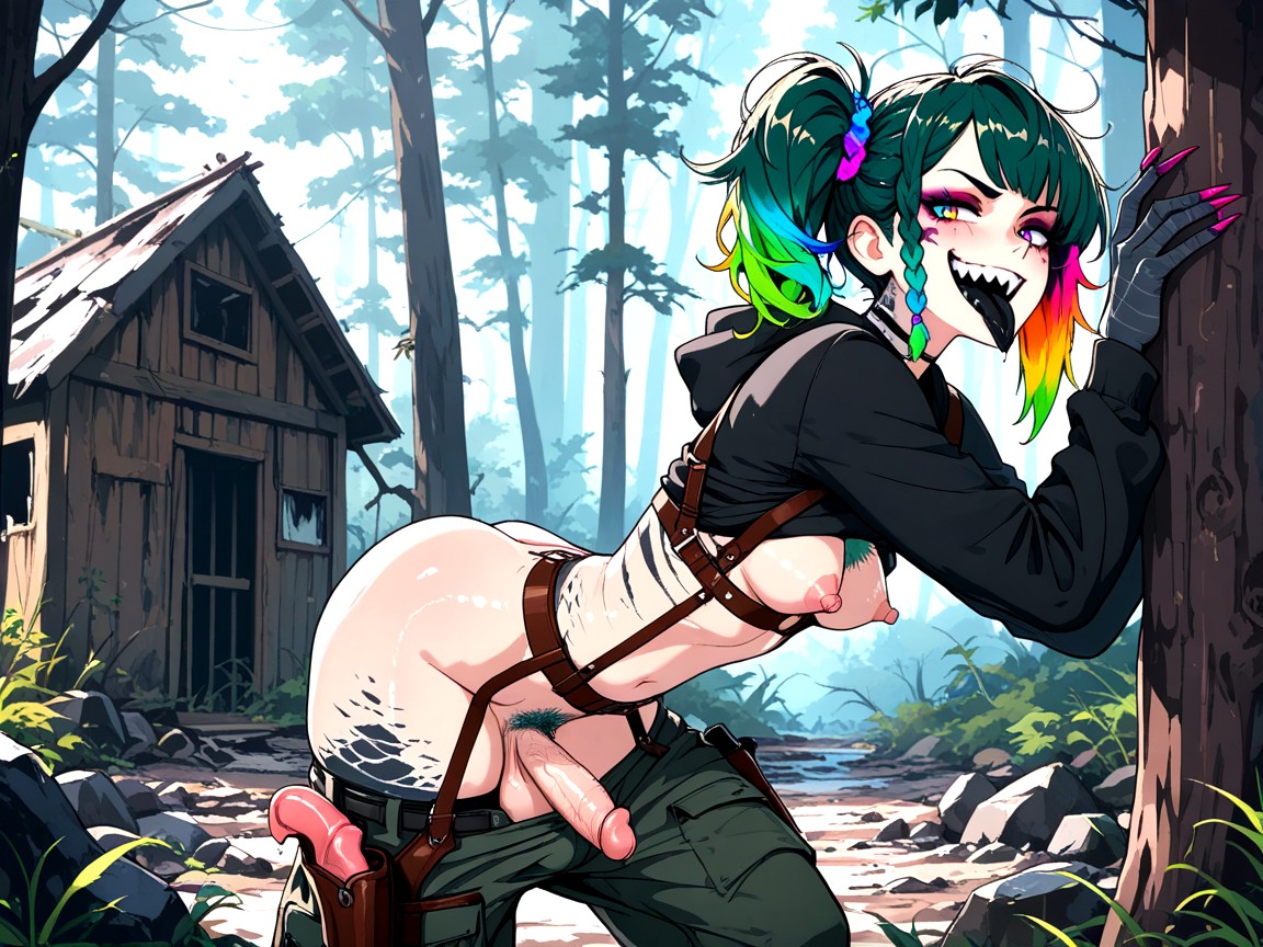 Claws, Futanari, Messy Hair Hentai AI Porn