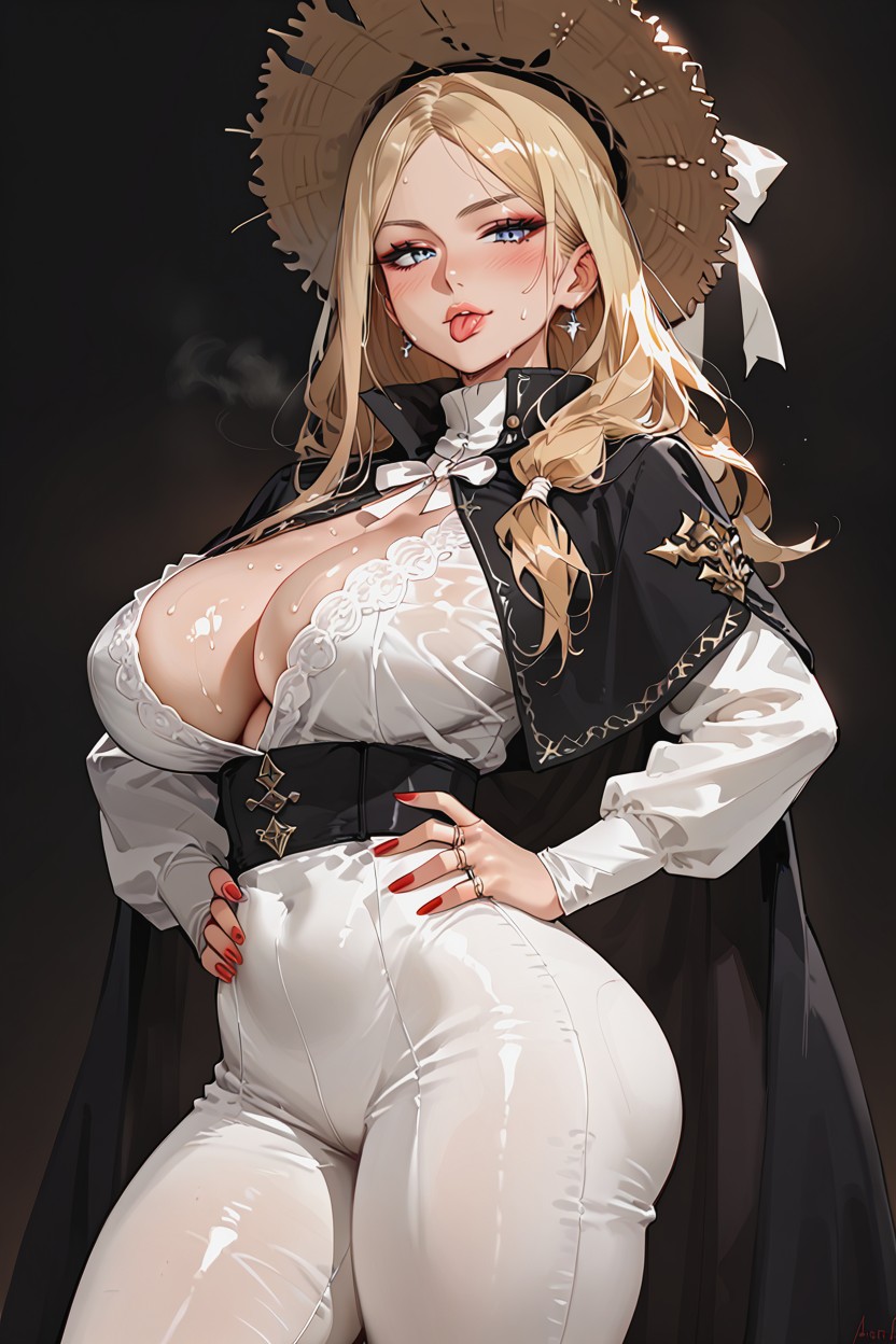 Looking Over Shoulder, Long Length, Thick Thighs Hentai AI Porn
