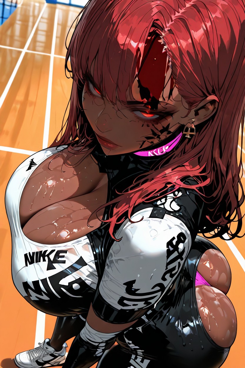 Side View, Dark Skinned Woman, Exposed Breast Hentai AI Porn