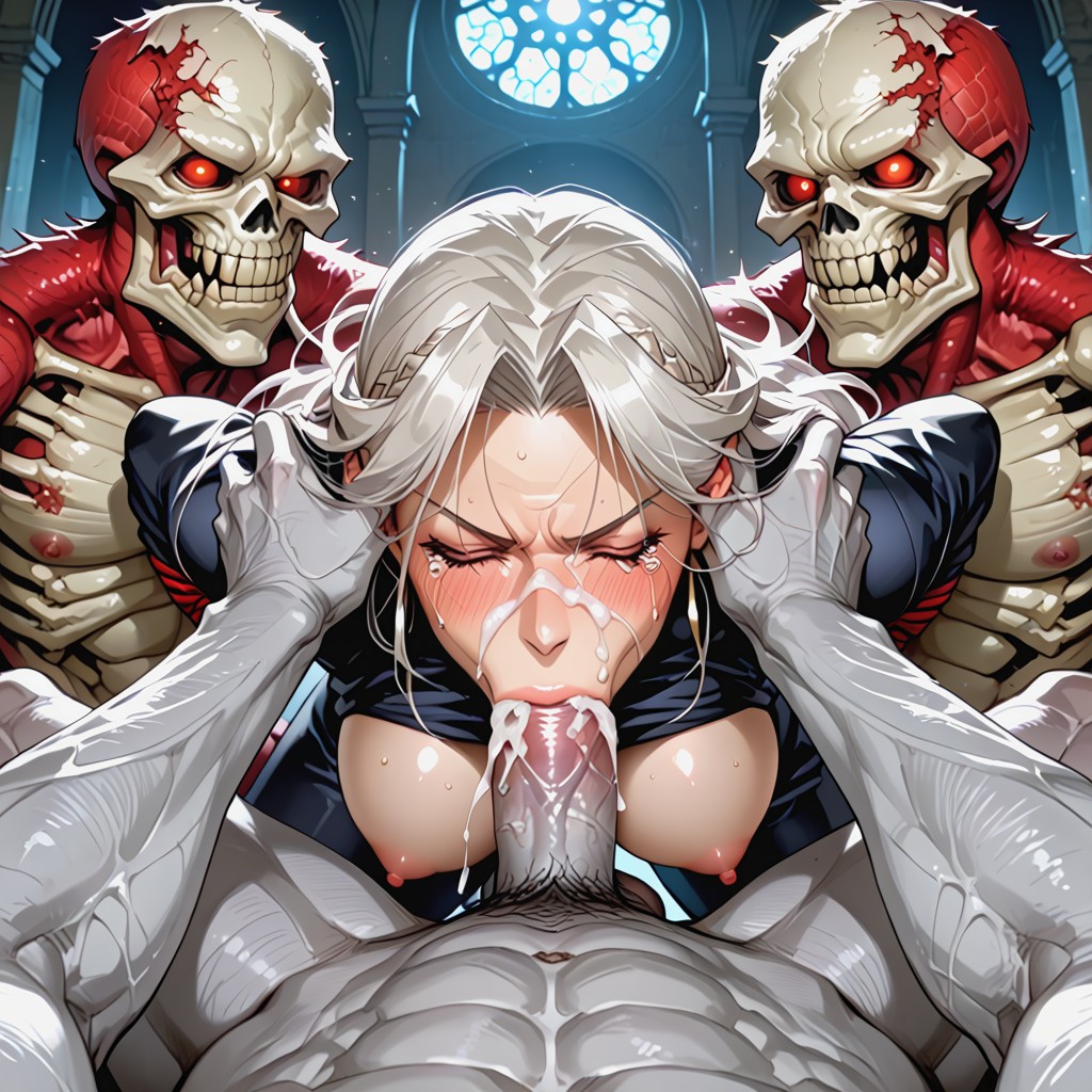 Monsters Shake Her Tits, Close Up To Her Tits While Squeeze, Fucked Deep In Ass And Pussy Hentai AI Porn
