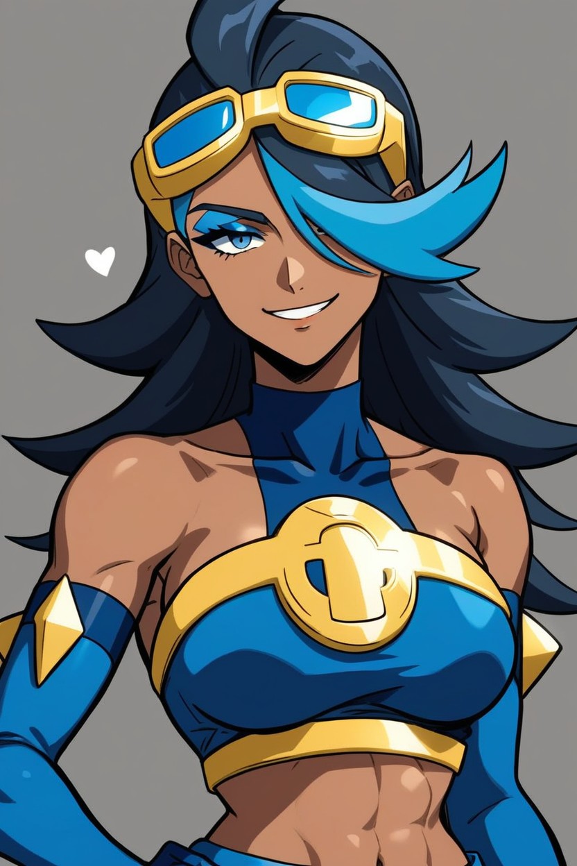 Game Artwork Style, Crop Top, Looking At Viewer Hentai AI Porn
