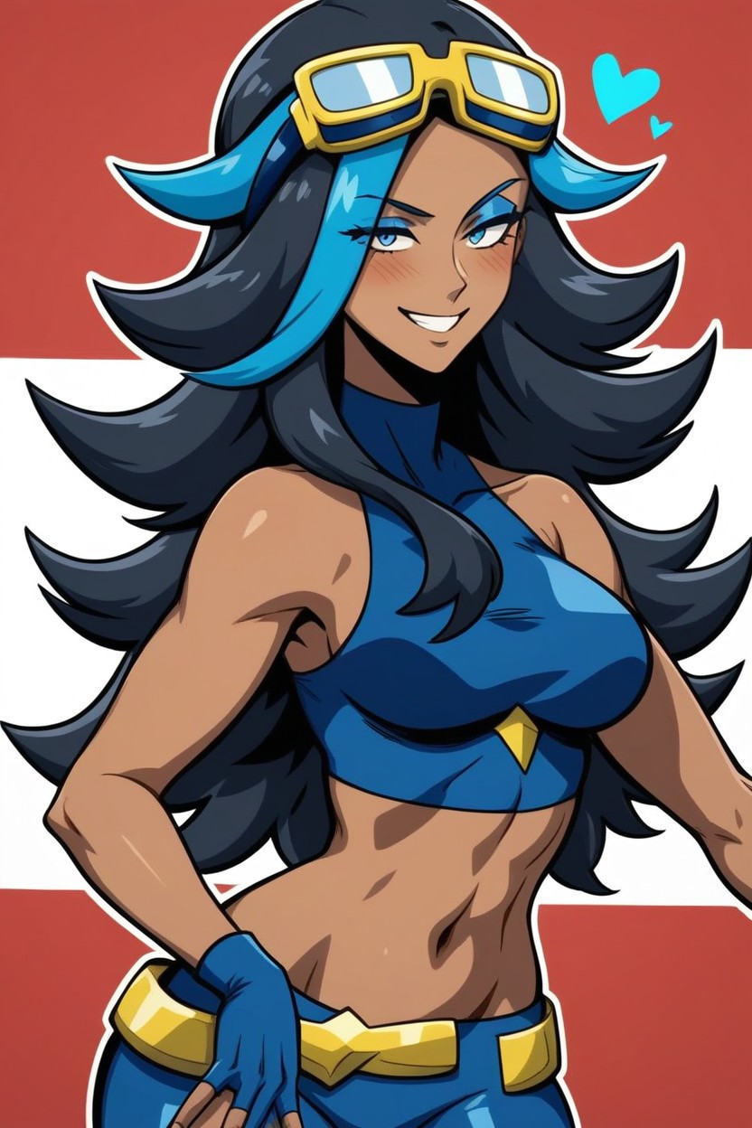 Gold Ring Belt, Smile, Crop Top Hentai AI Porn