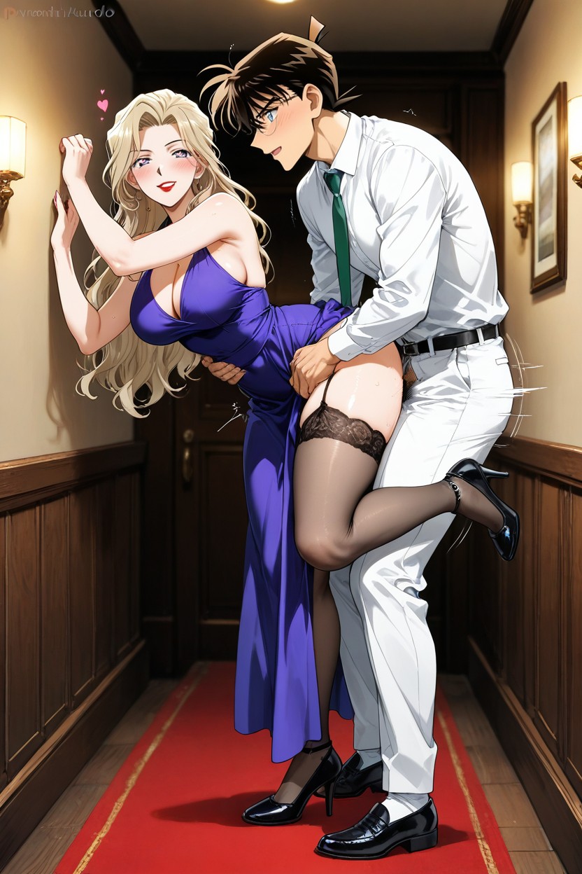 Soft Warm Lighting, Red Carpet, Flushed Face Hentai AI Porn