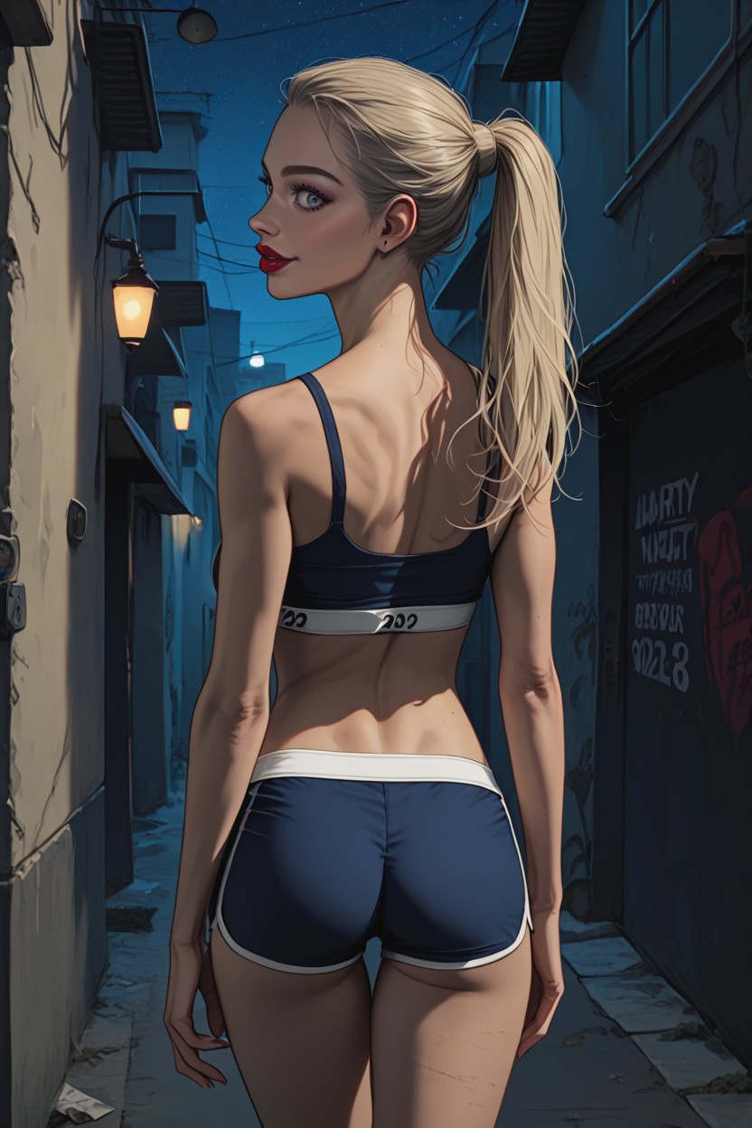Dimly Lit, Walking, Surprise Hentai AI Porn