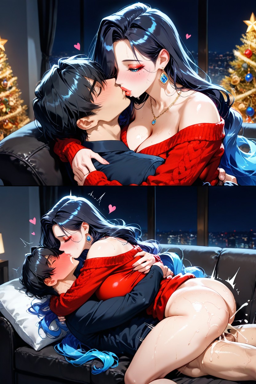 High Resolution, Tight Hug, Shaking Lines Hentai AI Porn